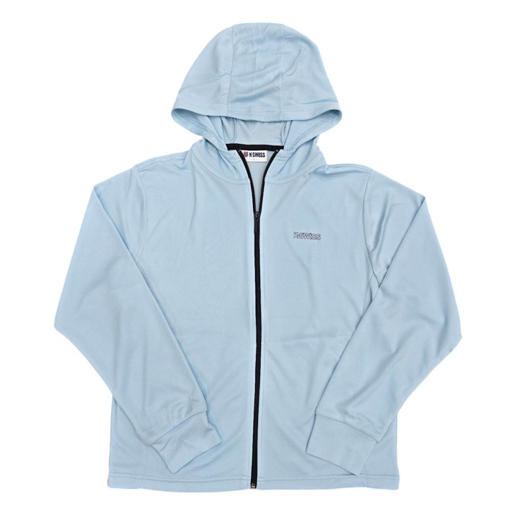 Ｋ・ＳＷＩＳＳ　婦人　塗地パーカー　サックス　ＬＬ　ＫＡ４１５