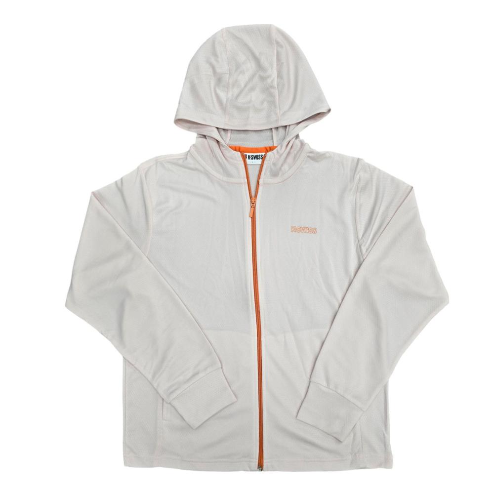 Ｋ・ＳＷＩＳＳ　婦人　塗地パーカー　ピンク　Ｌ　ＫＡ４１５