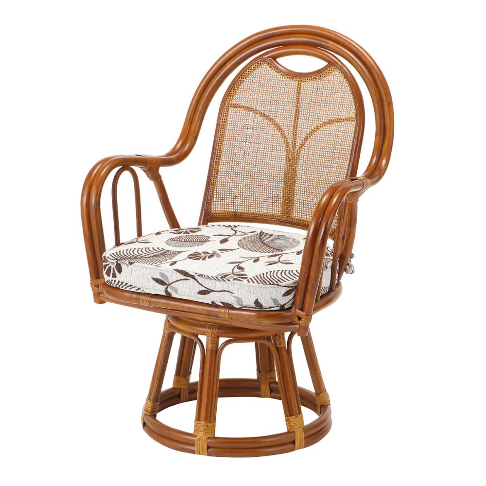 アテーナライフ　ラタン回転チェア　ワイドハイ　ＳＡＣ３７CVN