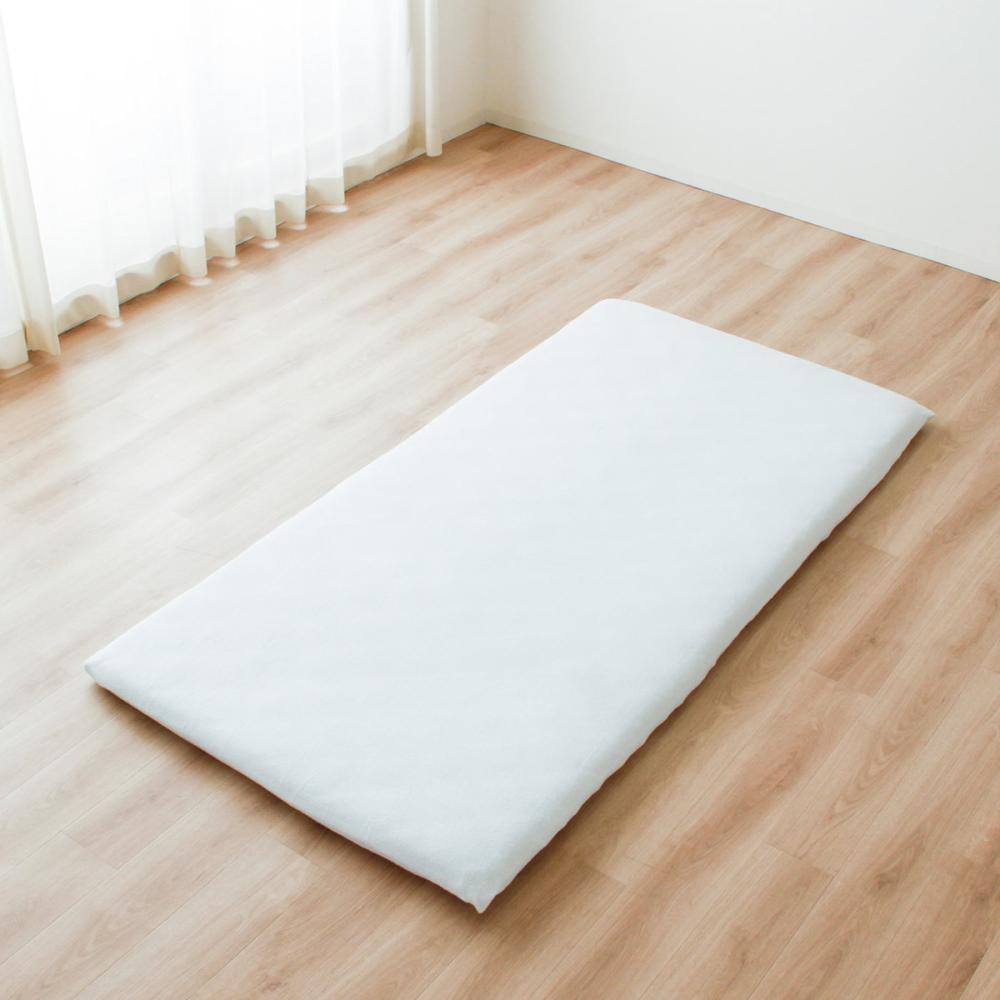 ワンタッチシーツ　１０５×２１５ｃｍ　シングルロング　タオル生地　ホワイト
