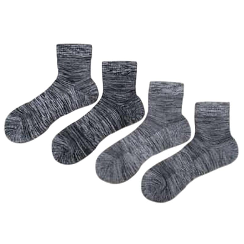 你的品牌名　底パイル甲メッシュソックスデオ　先丸　杢　２足組　２５～２７ｃｍ
