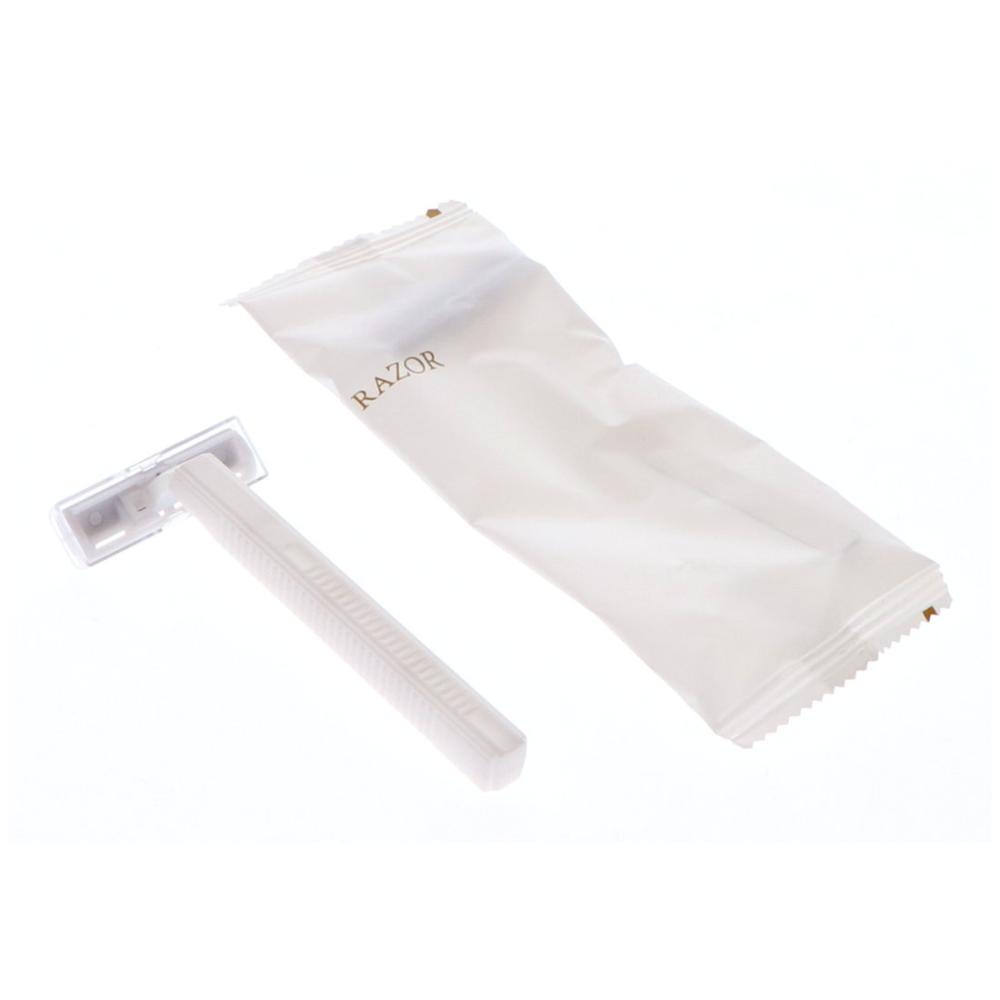 業務用ホテルアメニティ　２枚刃カミソリ　個包装（白色袋）１００個入り　ＲＡ－２Ｗ－Ｍ　１００Ｐ