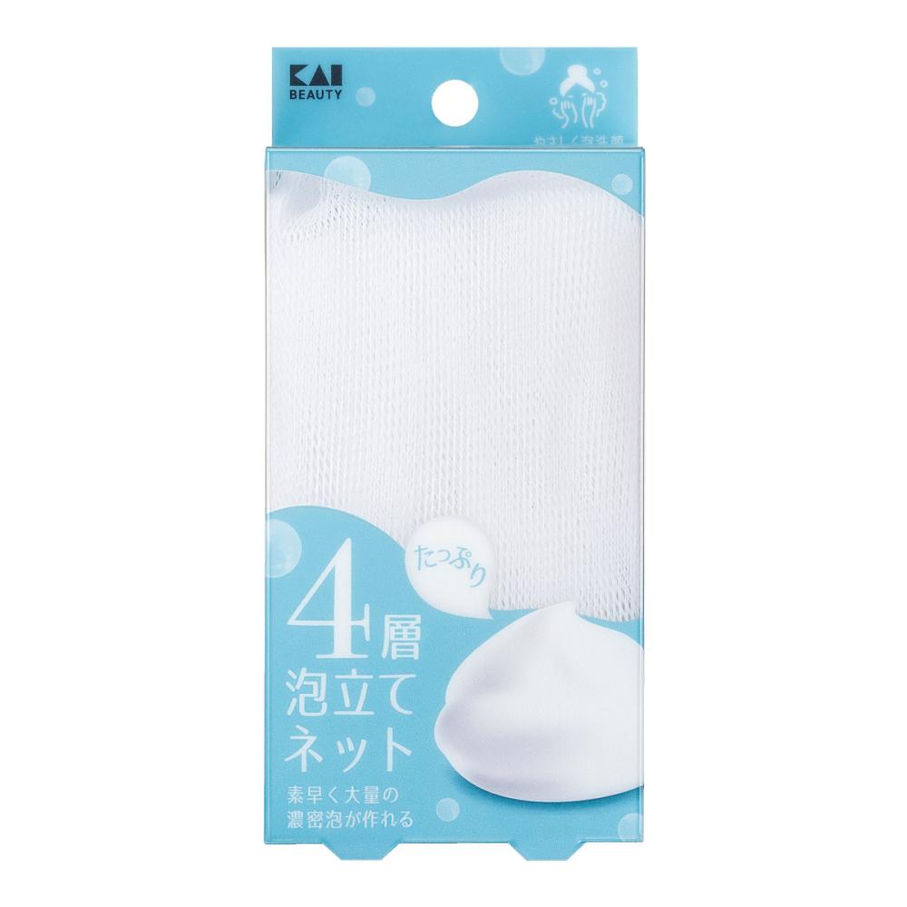 貝印　たっぷり泡立て４層ネット