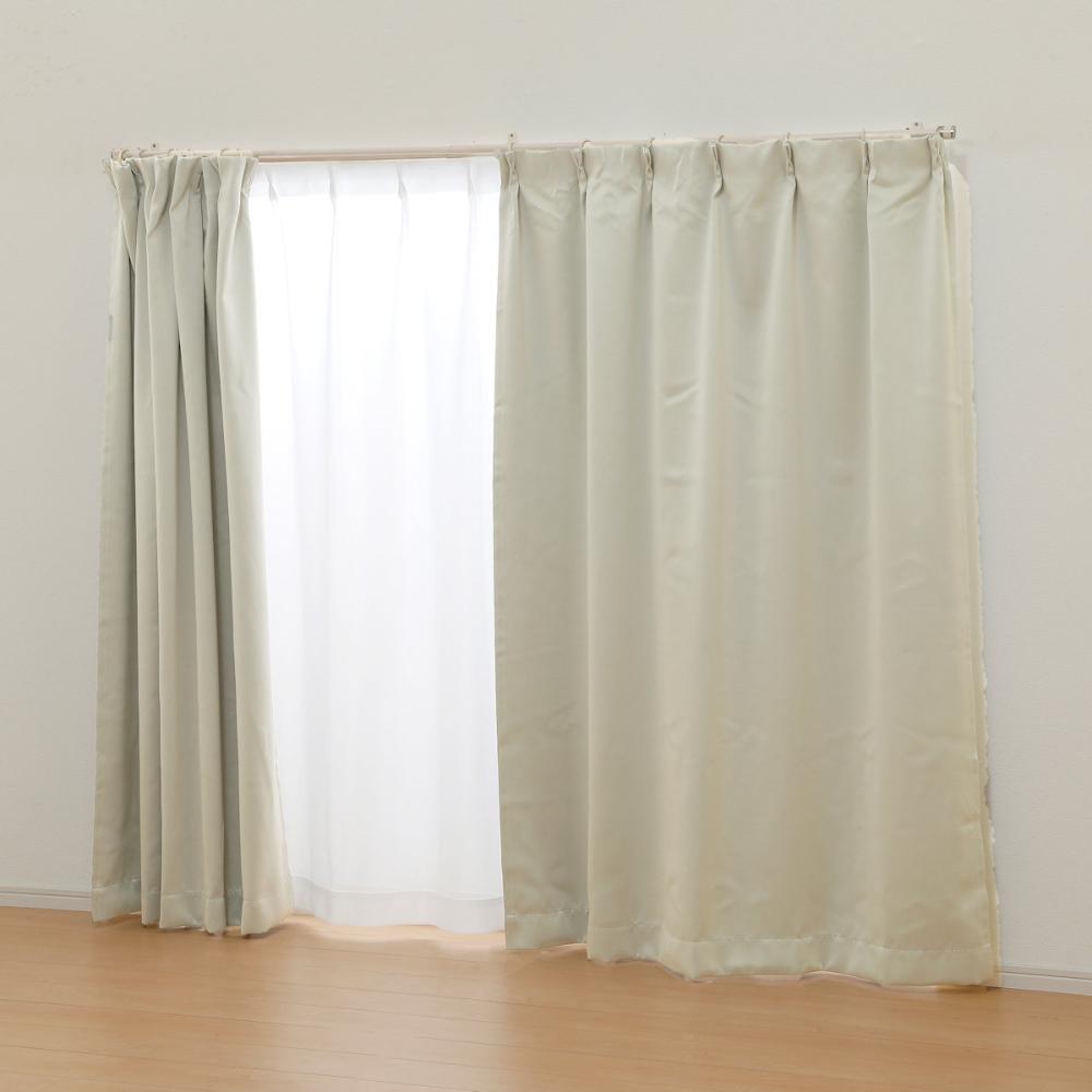 カーテン　ブリンク　遮光１級　ライトグレー　１００×１７８ｃｍ　４枚組セット