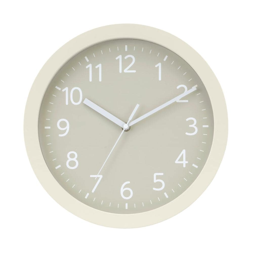 リズム　アナログ掛時計　ベージュ　８ＭＧＡ４３ＮＤ３８