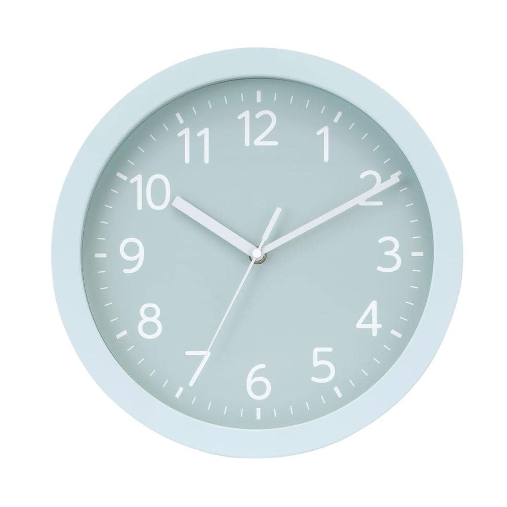 リズム　アナログ掛時計　ブルー　８ＭＧＡ４３ＮＤ０４