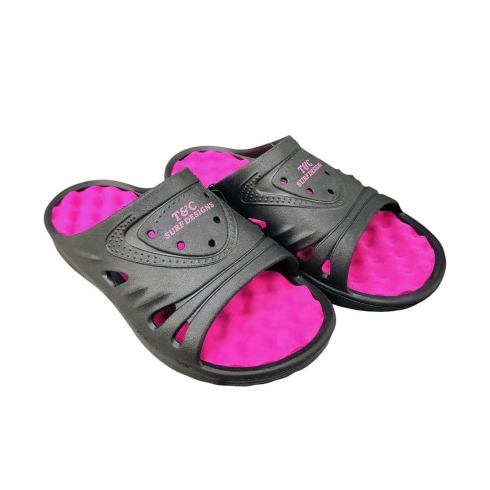 Ｔ＆Ｃ　婦人サンダル　ブラック×ピンク　Ｌ　２５．０～２６．０ｃｍ　ＴＣＬ３７５