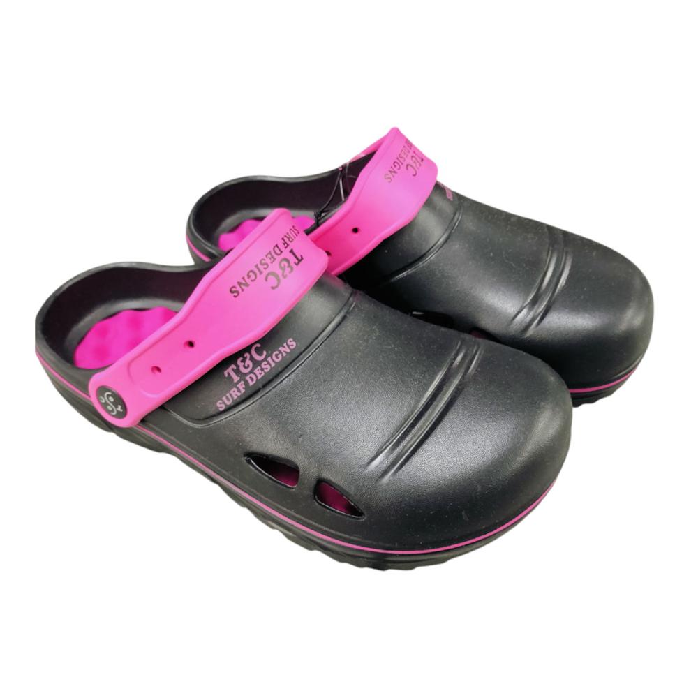 Ｔ＆Ｃ　婦人サンダル　ブラック×ピンク　Ｍ　２４．０～２５．０ｃｍ　ＴＣＬ３７７