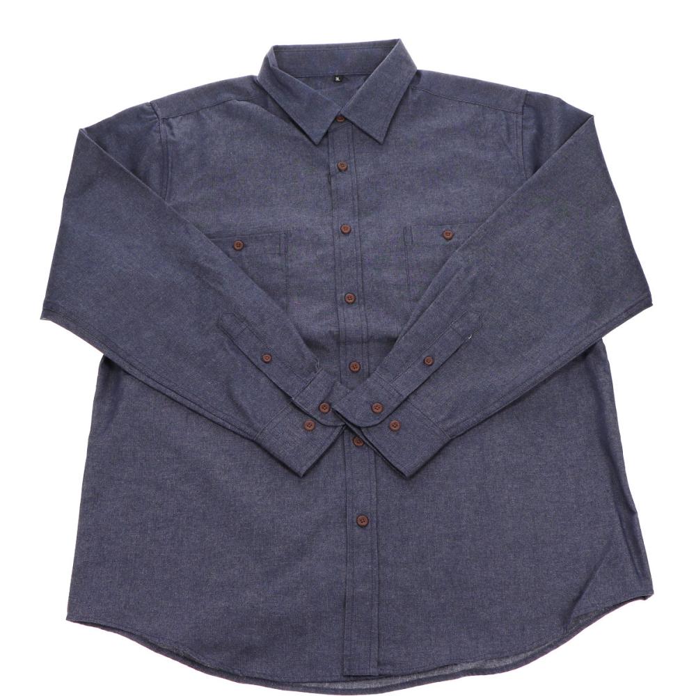 你的品牌名　デニムシャツ　インディゴブルー　Ｍ