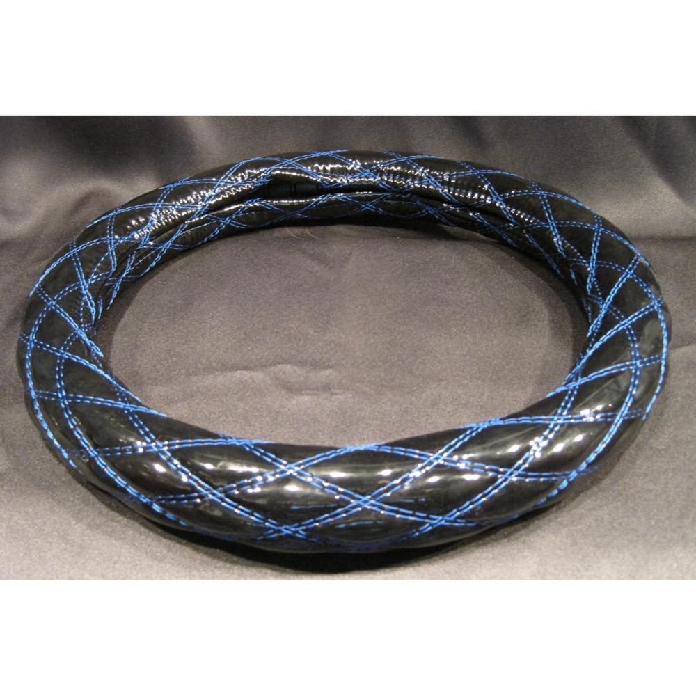 日本ボデーパーツ工業　ダブルステッチ　ハンドルカバー　黒青　ＭＬ／ＬＭ