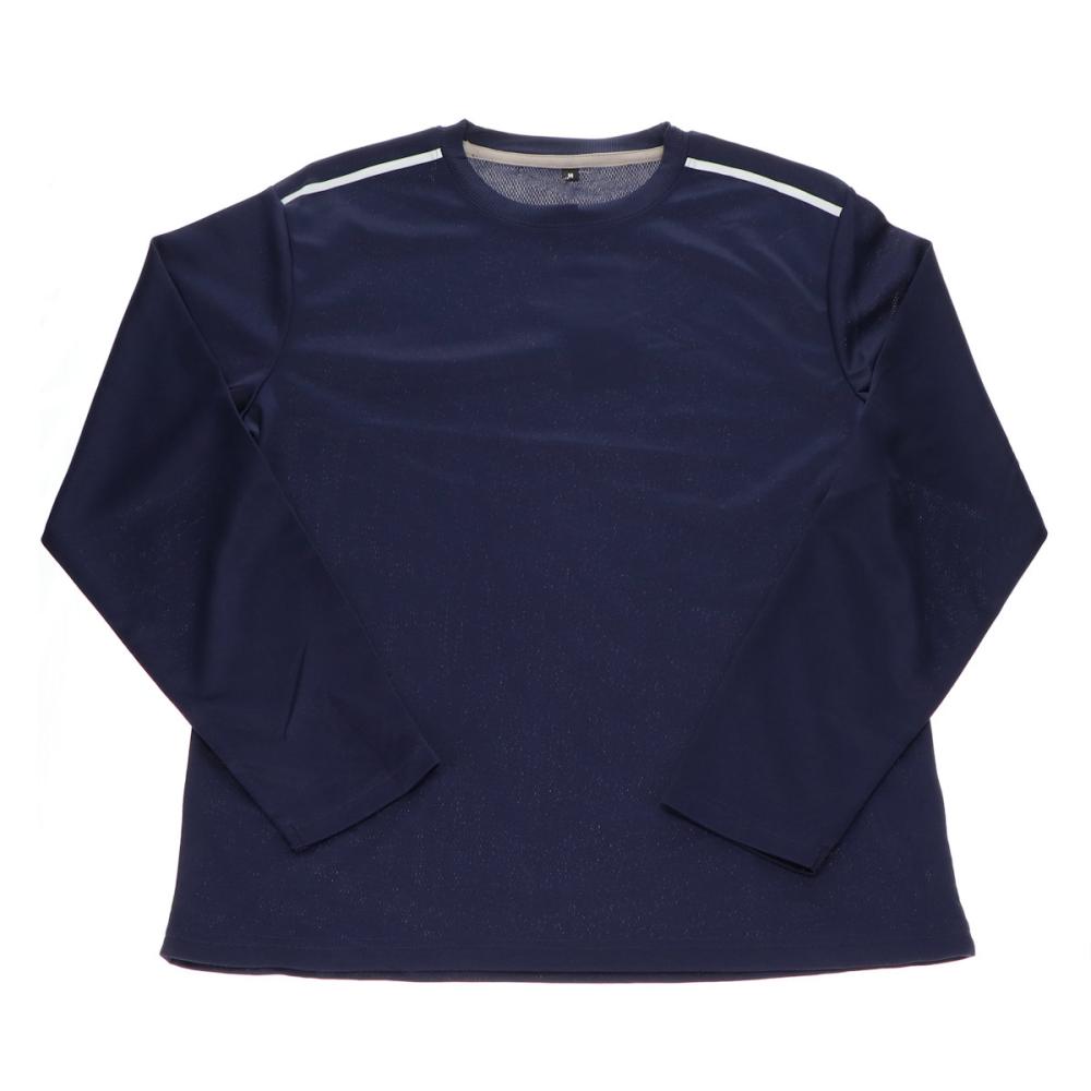 你的品牌名　ドライメッシュＴシャツ長袖　ネイビー　Ｍ
