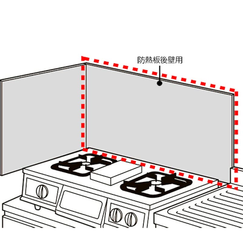 ＬＩＸＩＬ　防熱板後壁用　セクショナルキッチン用　ＢＮ６００Ａ