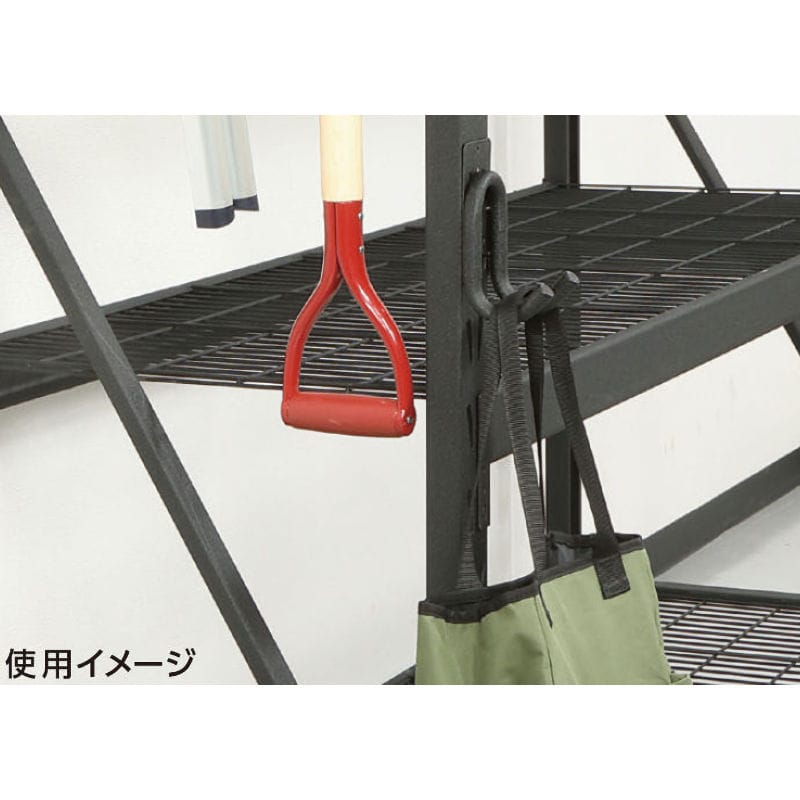 Ｋ＋ＢＵＩＬＤ　重量ラック用ダブルフック　ブラック