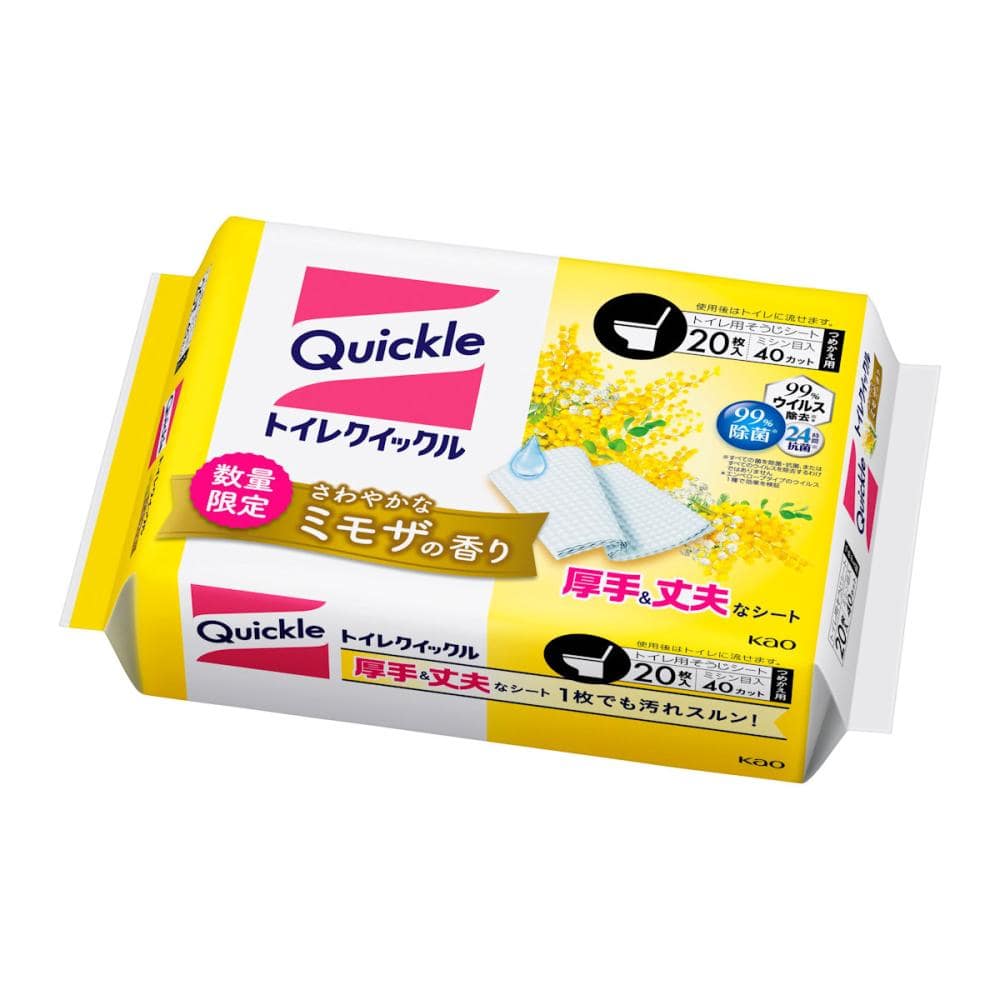 花王　トイレクイックル　ジャンボパック　さわやかなミモザ　詰め替え用　２０枚入り