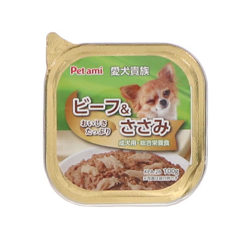 Ｐｅｔａｍｉ　愛犬貴族トレイ　ビーフ＆ささみ　１００ｇ
