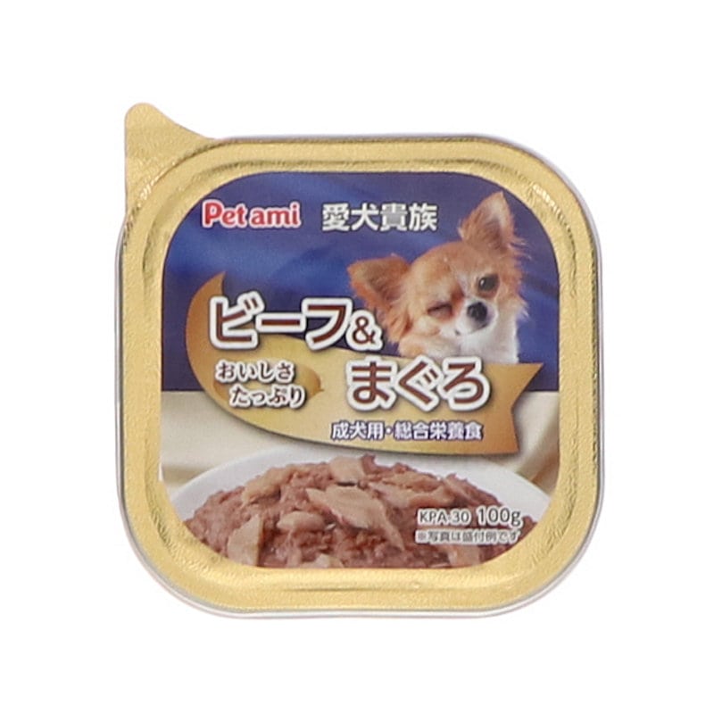 Ｐｅｔａｍｉ　愛犬貴族トレイ　ビーフ＆まぐろ　１００ｇ