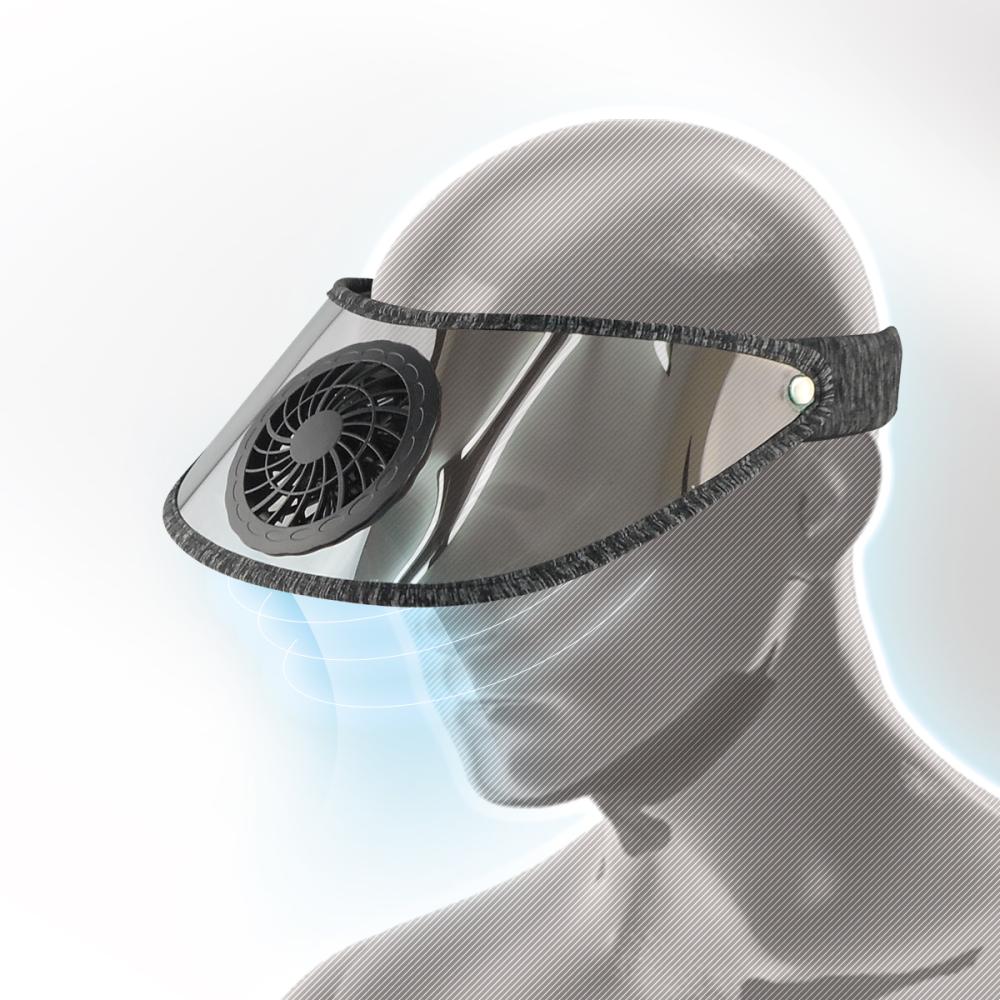 ブレイン　電動ファン付きバイザー（ずれ防止アタッチメント付）　ＢＲ－６１９－ＫＭ