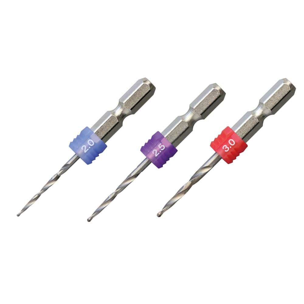 ドリル径（２×２．５×３ｍｍ）×全長６３ｍｍ　３本組