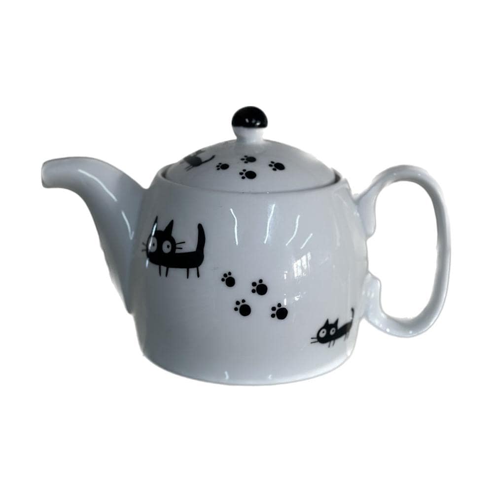 お茶ポット　黒ねこ