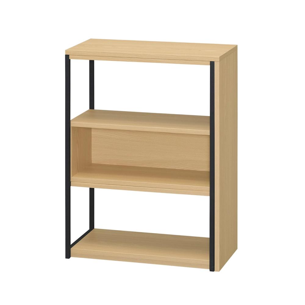 アイリスオーヤマ　スライドオープンシェルフ　ナチュラル／ブラック　ＳＯＳ－７９７