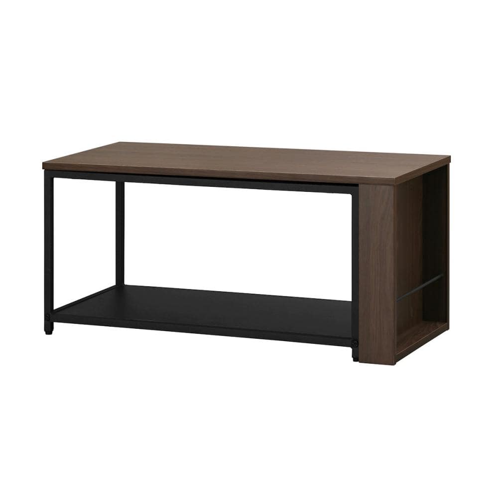 アイリスオーヤマ　伸縮センターテーブル　ウォールナット／ブラック　ＳＣＴ－７９５