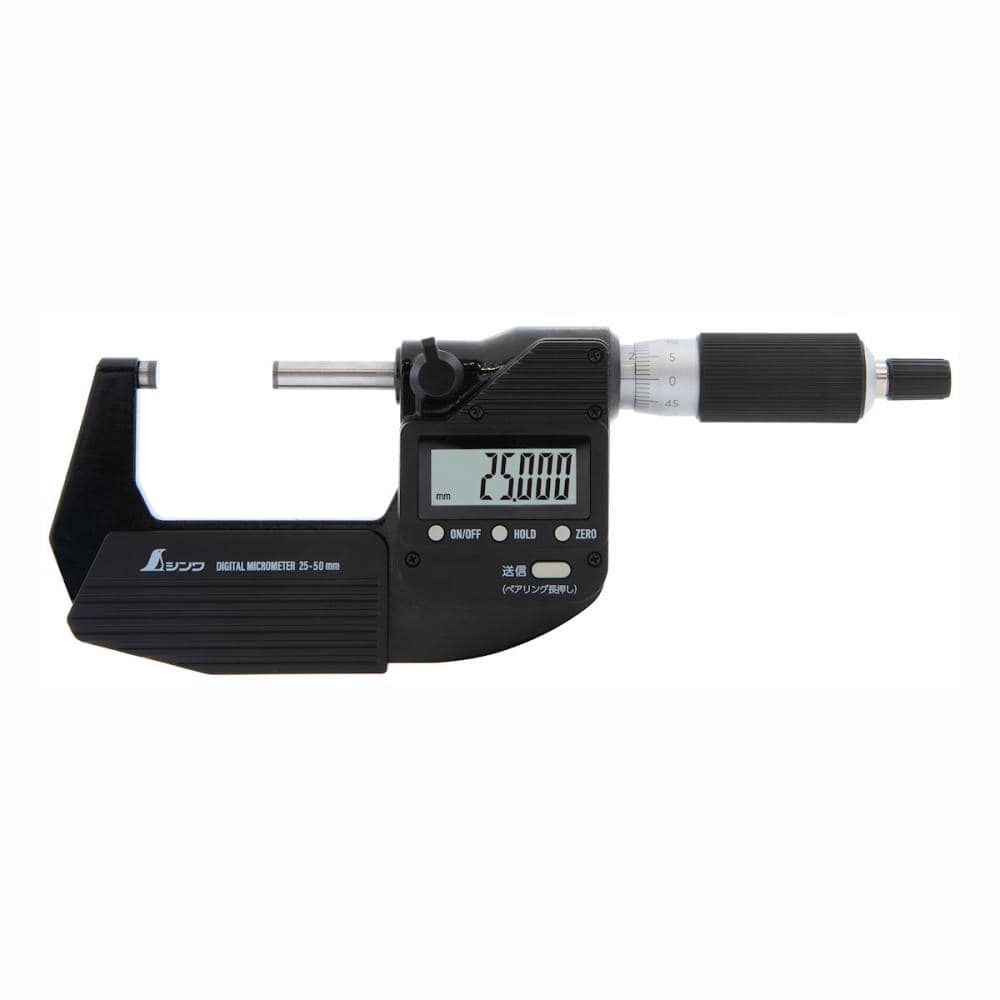 シンワ測定　デジタルマイクロメーター　２５～５０ｍｍ　防塵防水　データ転送機能付　１９８２６