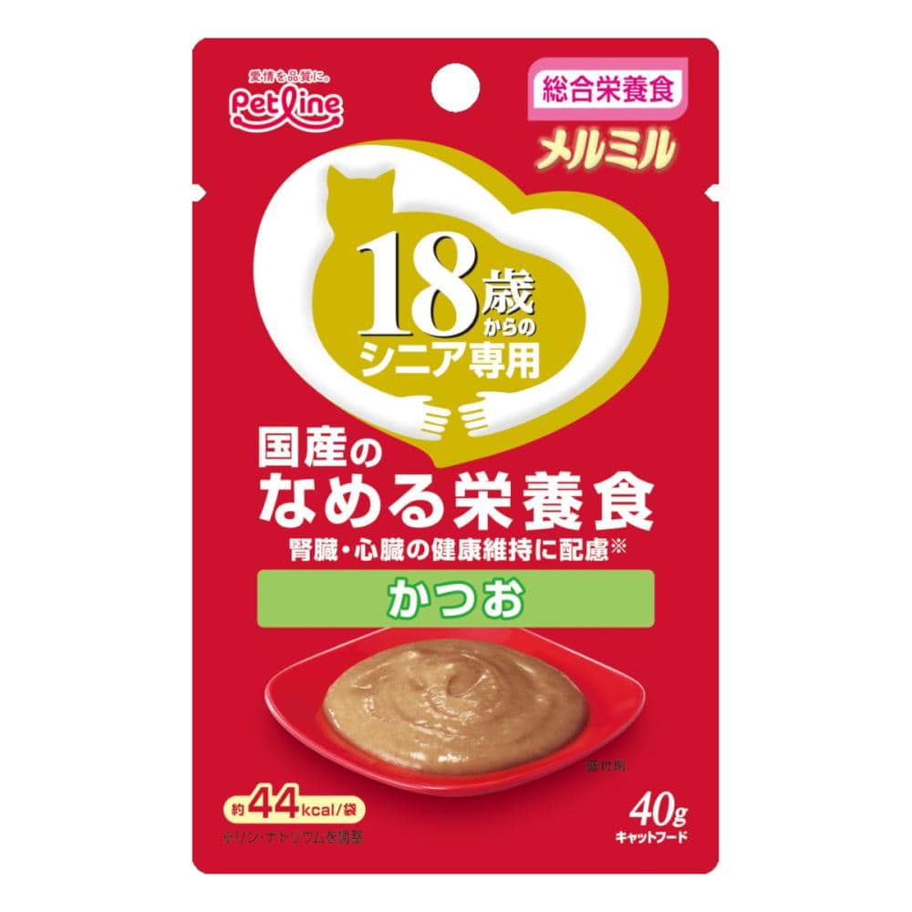 ペットライン　キャネット　メルミル　なめる栄養食　１８歳から　かつお　４０ｇ