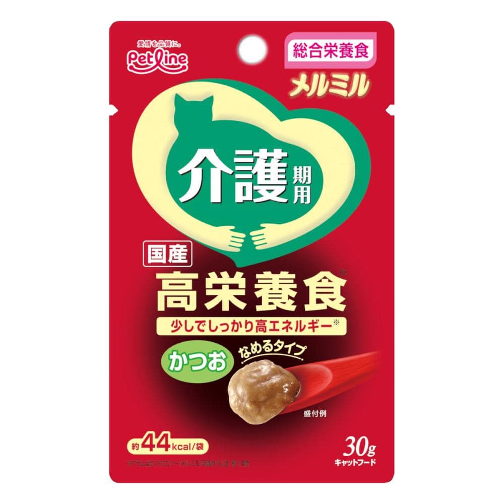 ペットライン　キャネット　メルミル　高栄養食　介護期用　かつお　３０ｇ