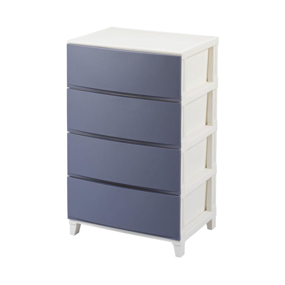 サンカ　チェスト　ルームスシェード　ワイド４段　サンドネイビー　ＲＳＤ－Ｓ５４４ＳＮＶ