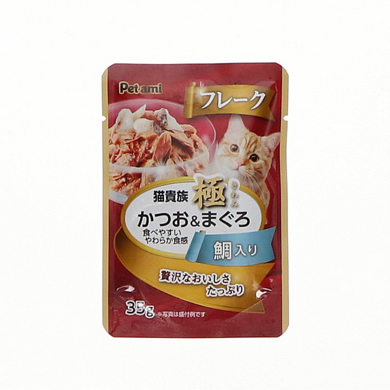 Ｐｅｔａｍｉ　猫貴族　極　かつお＆まぐろフレーク　たい入り　３５ｇ
