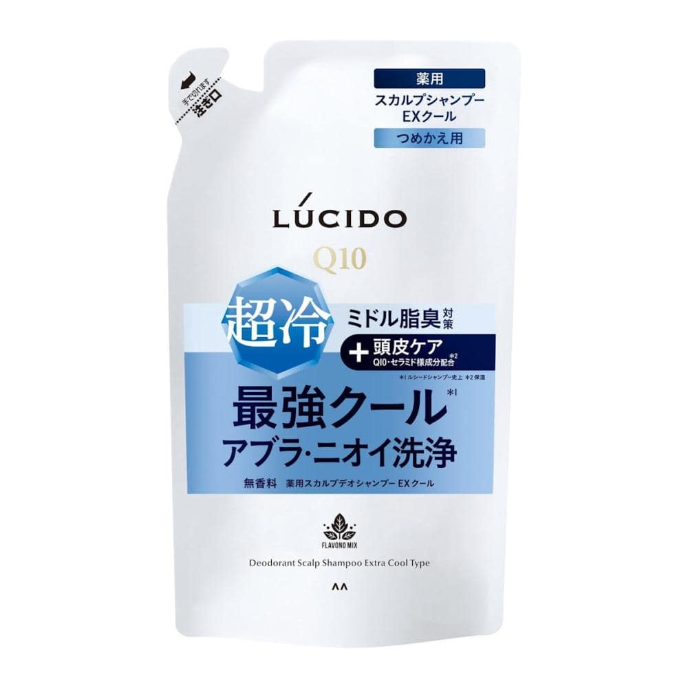マンダム　ルシード　薬用スカルプデオシャンプー　ＥＸクール　詰め替え用　３８０ｍＬ