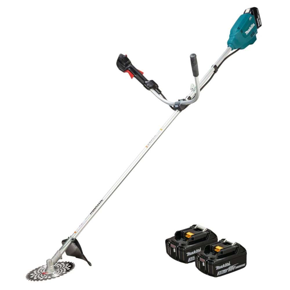 マキタ　充電式草刈機　バッテリ２個付　１８V　ＭＵＲ１９５ＳＤＷＦ