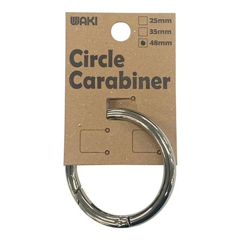 和気産業　丸型カラビナ　４８ｍｍ　シルバー　１個入り　ＷＭＫ－０１２