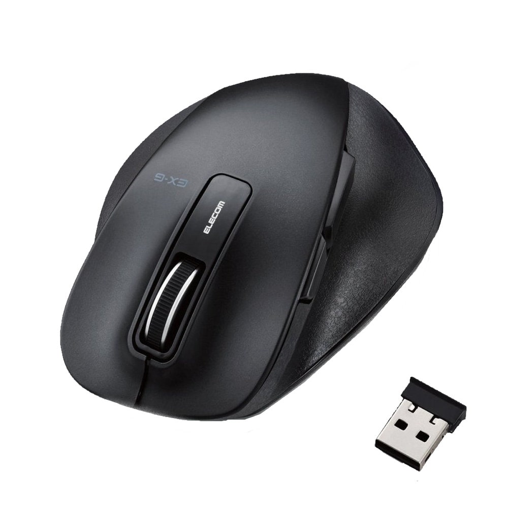 エレコム　ワイヤレスＬＥＤマウス　静音　黒　Ｍ