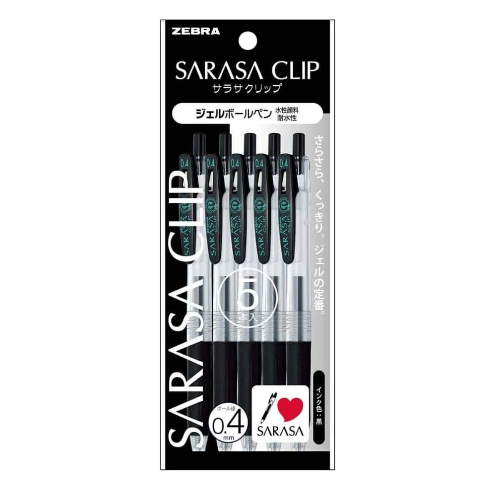 ゼブラ　サラサクリップ　　０．４黒　５本入り