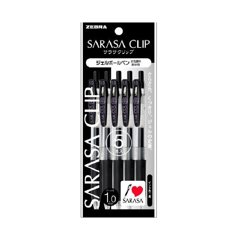 ゼブラ　サラサクリップ　　１．０　黒　５本入り