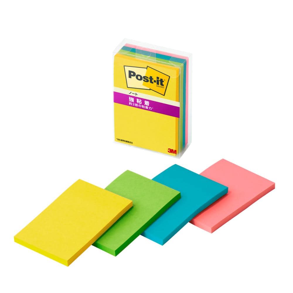 ポストイット強粘着ノート　マルチカラー８　７５×５０