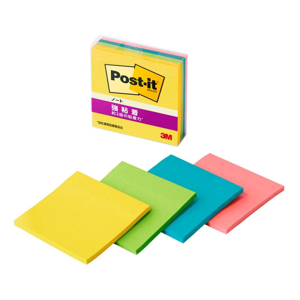 ポストイット強粘着ノート　マルチカラー８　７５×７５
