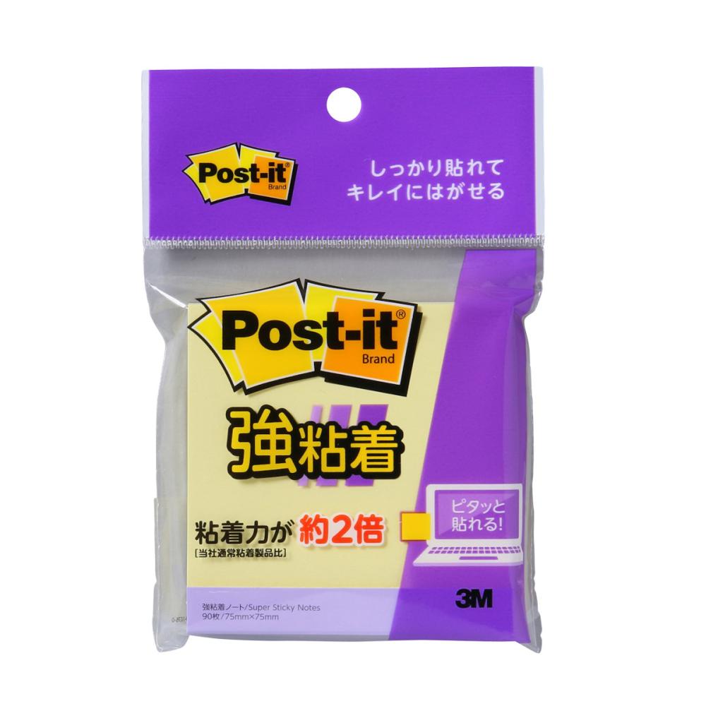 ポストイット強粘着７５×７５　イエロー６５４ＳＳーＲＰＹＨ