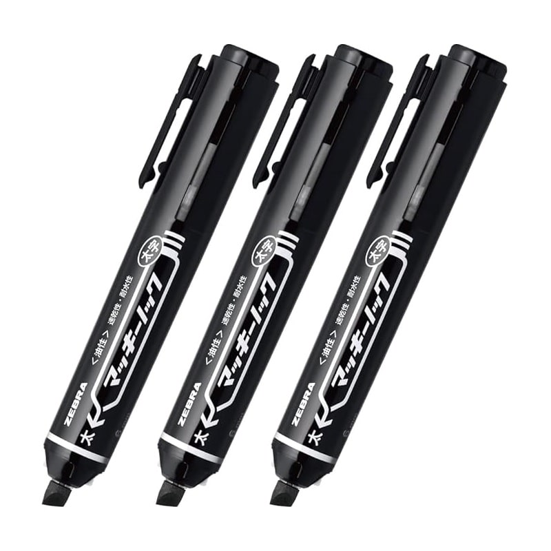 ゼブラ　マッキーノック　太字　黒　３本入り