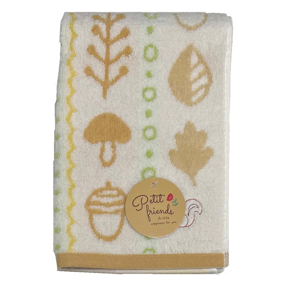 林　フェイスタオル　プチフォレスト　ベージュ