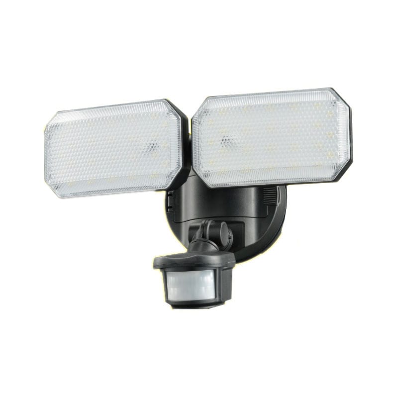 オーム電機　防犯センサーライト　充電式２灯　２０００ｌｍ　Ｂ３１２