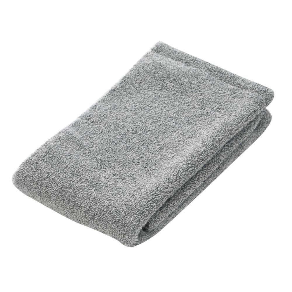 アテーナライフ　洗うとふっくら抗菌防臭フェイスタオル　グレー