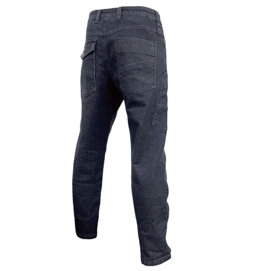 Ｋ＋ＷＯＲＫＳ　ストレッチデニム　カーゴパンツ　股下７８ｃｍ　ブラック　Ｍ