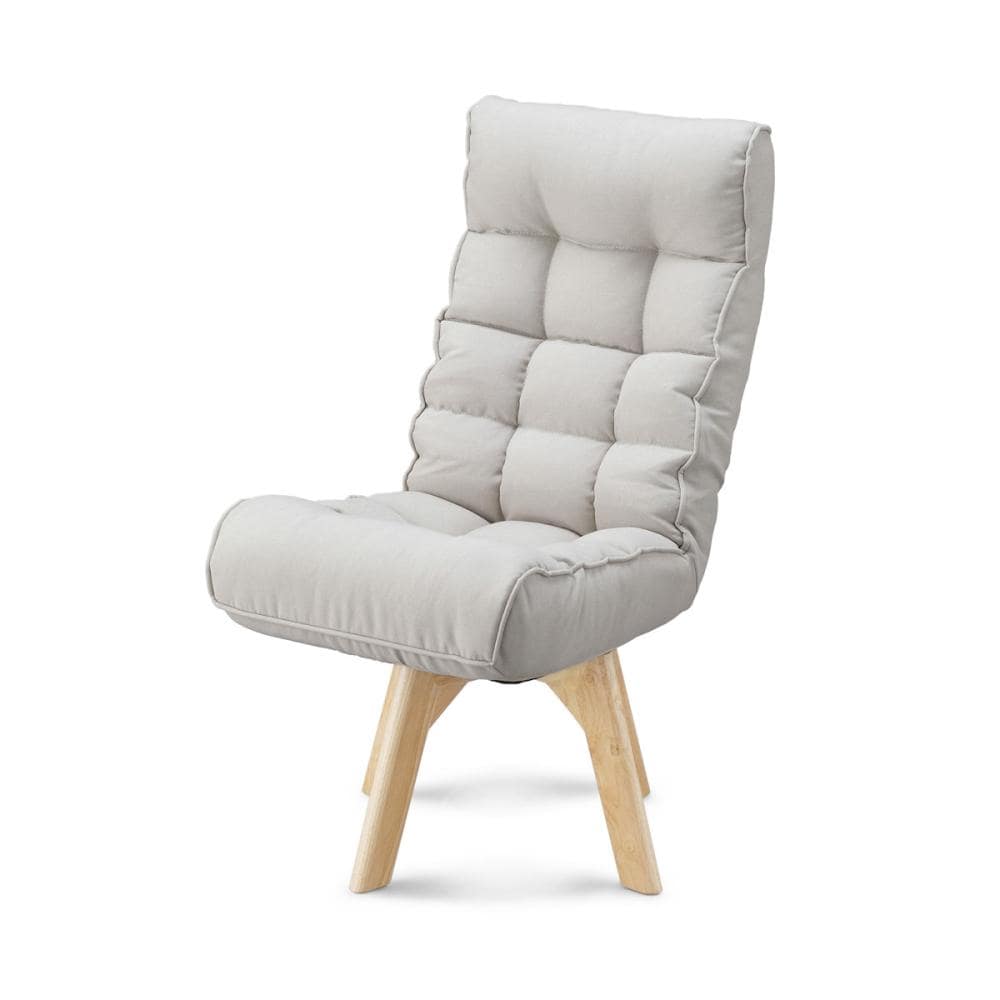 アイリスオーヤマ　回転ファブリックチェア　アイボリー　ＦＡＣＮ－Ｋ