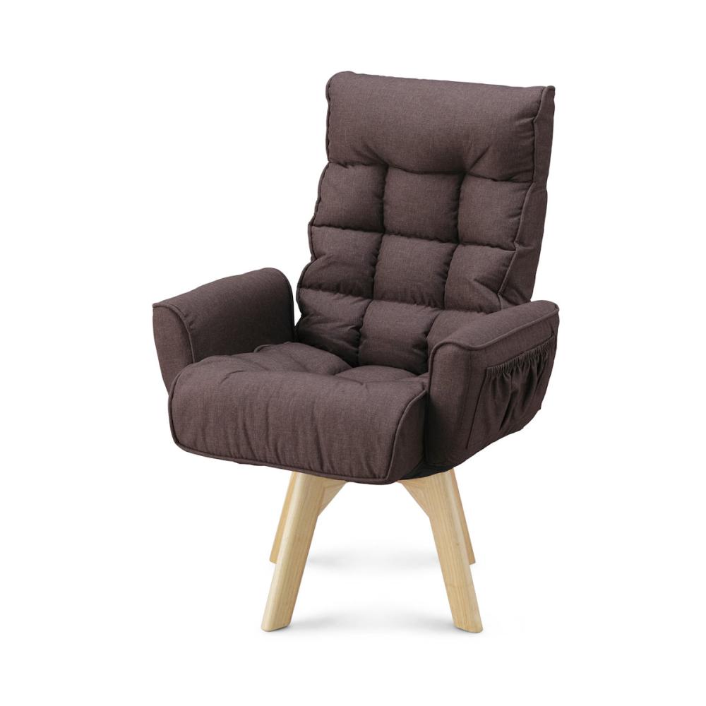 アイリスオーヤマ　回転ファブリックチェア　ブラウン　ＦＡＣＮ－ＫＨ