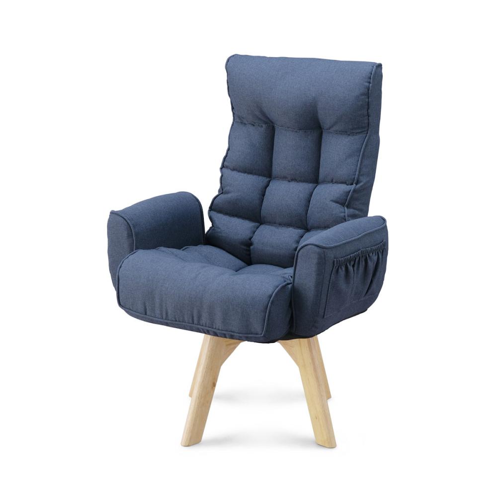 アイリスオーヤマ　回転ファブリックチェア　ブルー　ＦＡＣＮ－ＫＨ