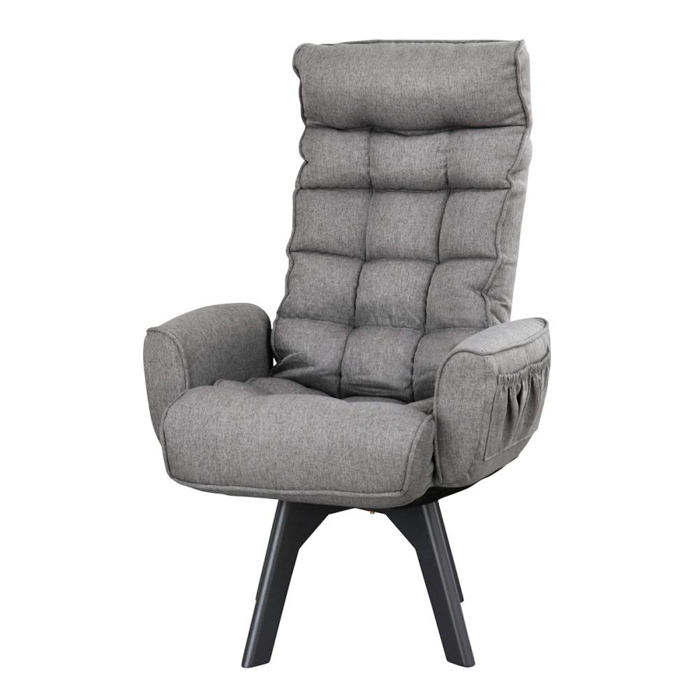 アイリスオーヤマ　回転ファブリックチェア　ハイバック　アッシュ　ＦＡＣＮ－ＫＨＢ