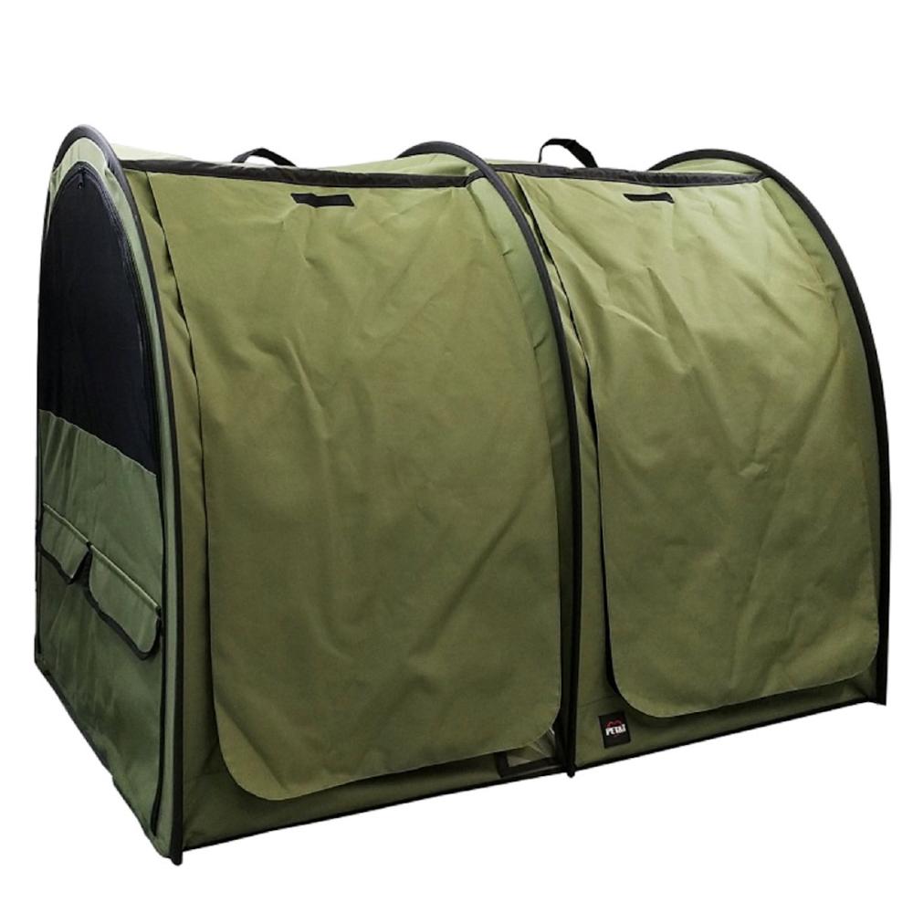 ペットアイ　ポータブルケージＷメガ　カーキ