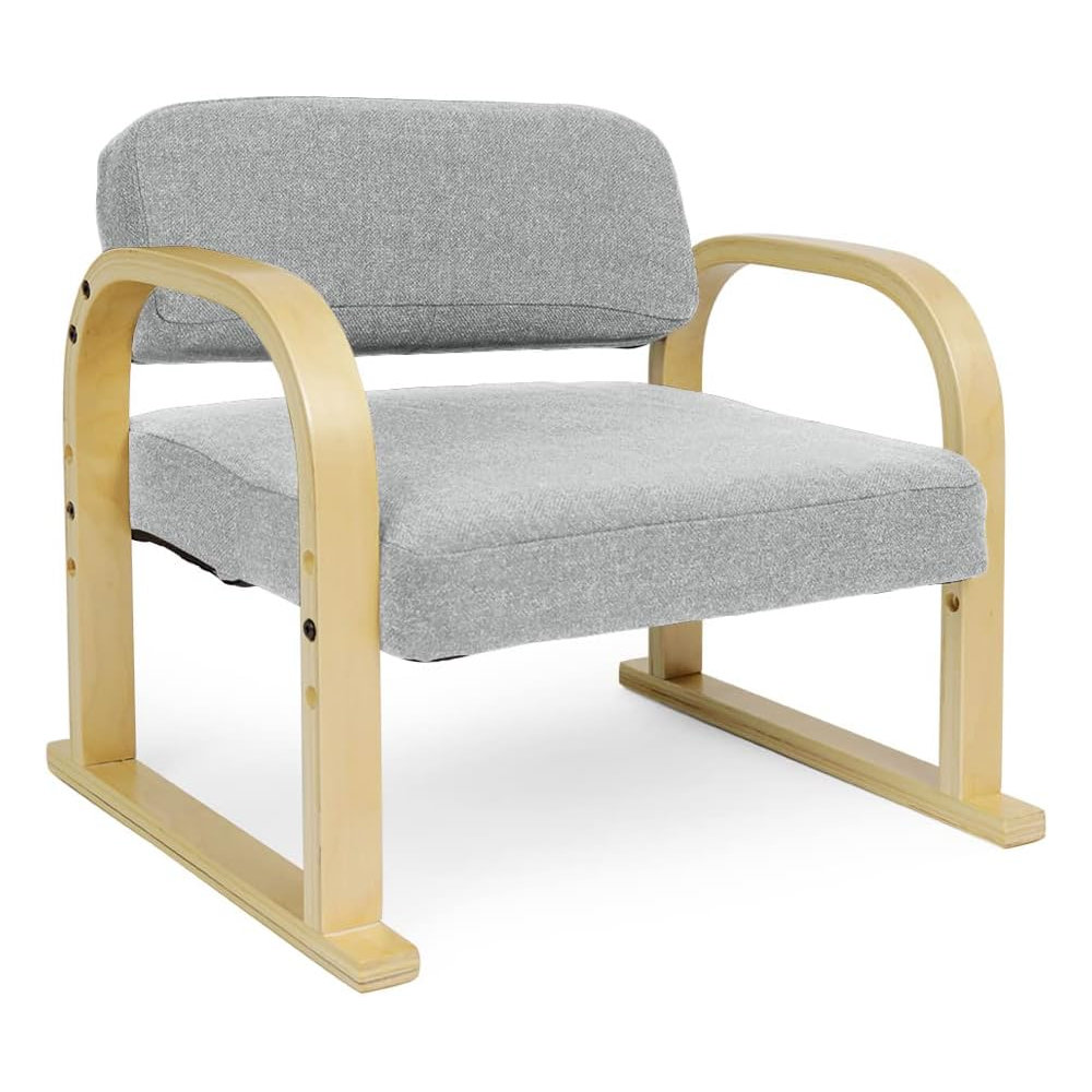 座面の高さが調整できる曲木座椅子　みやび　グレー